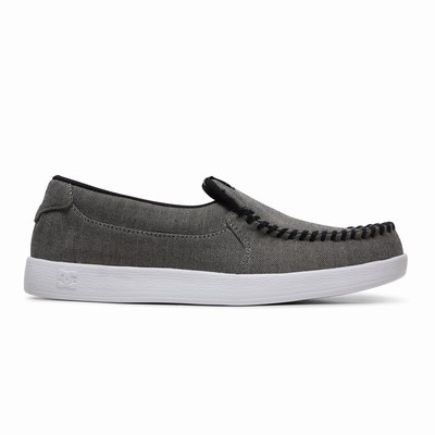 DC Villain TX SE Slip-On Men's White/Grey Sneakers Australia DPC-840